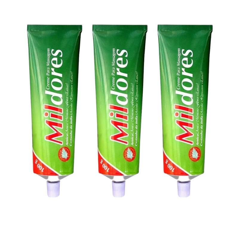 Kit 3 Pomada Massageadora Mil Dores Pierry Wermon 100g - Creme