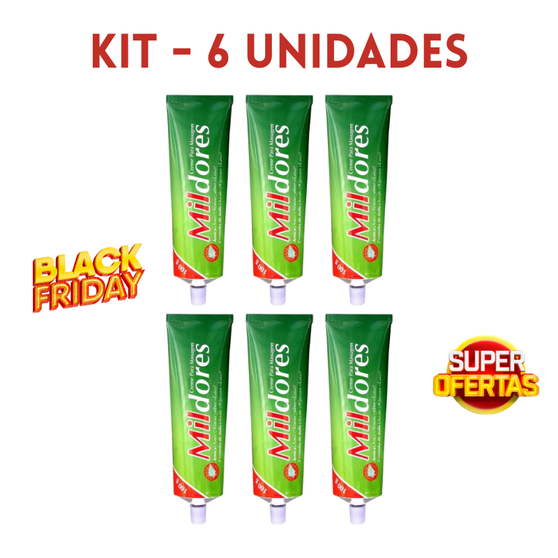 Kit 6 Pomada Massageadora Mil Dores Pierry Wermon 100g - Creme em Oferta na Shopee