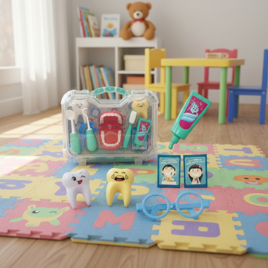Brinquedo Infantil Maleta Kit Dentista Grande Verde Menino em Oferta na Shopee