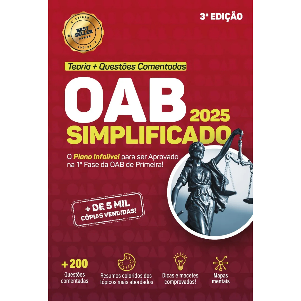 OAB Simplificado 1ª Fase 2025 – Preparação Completa para o Exame 45