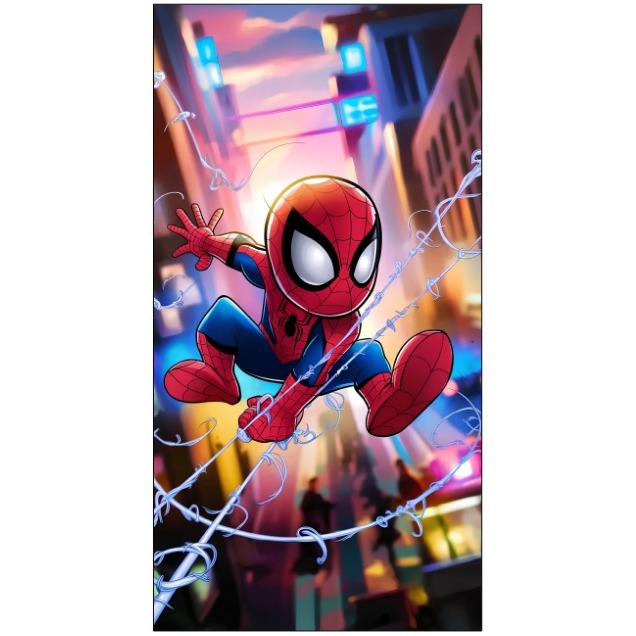PAINEL PARA FESTAS, HOMEM ARANHA, VERTICAL RETANGULAR 2X1 OU ROMANO 2X1 EM TECIDO SUBLIMADO