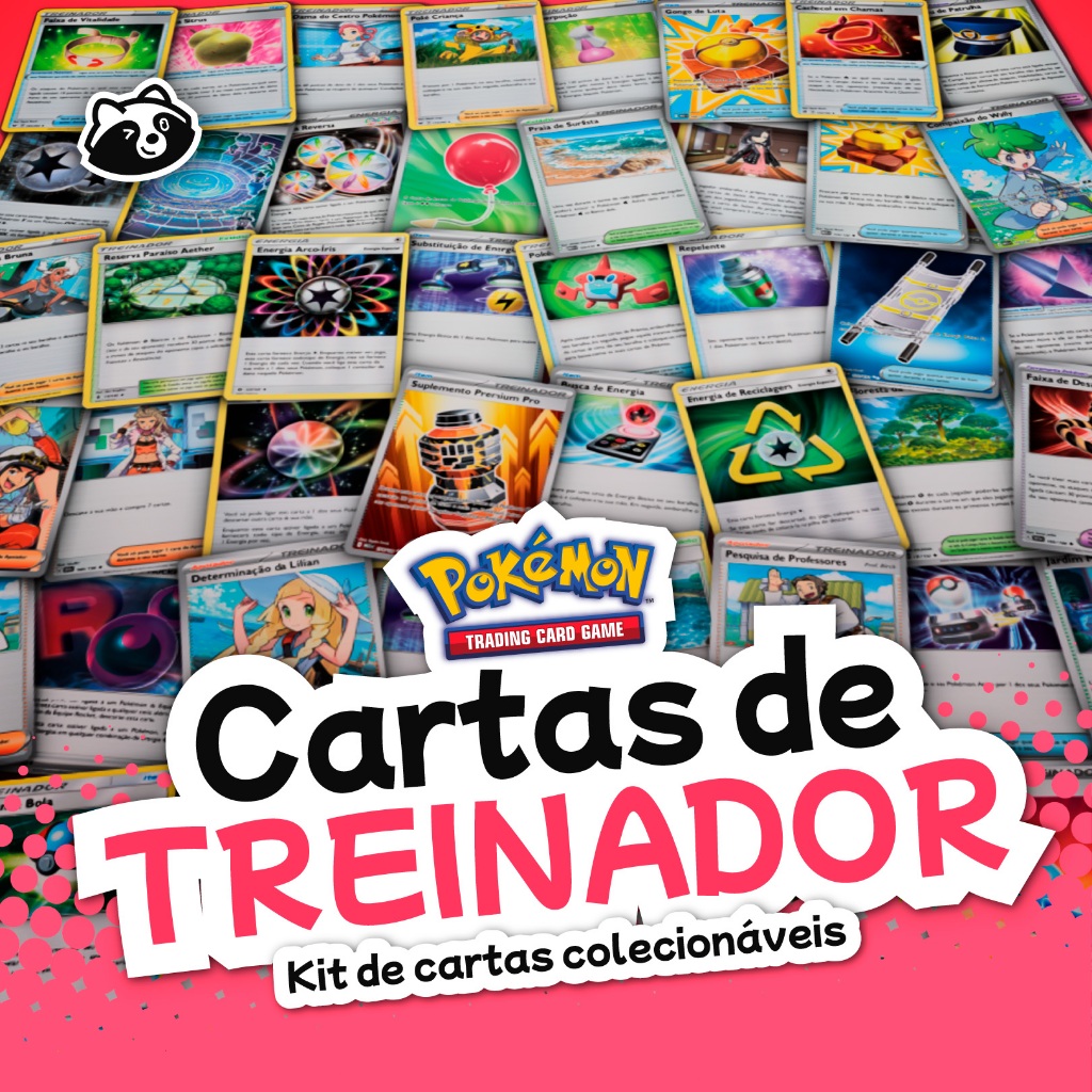 50 Cartas Pokémon Treinador ORIGINAIS  - CARTAS COPAG Trainer, Apoiador, Item, Estádio Reverse Foil, Brilhante, Rara
