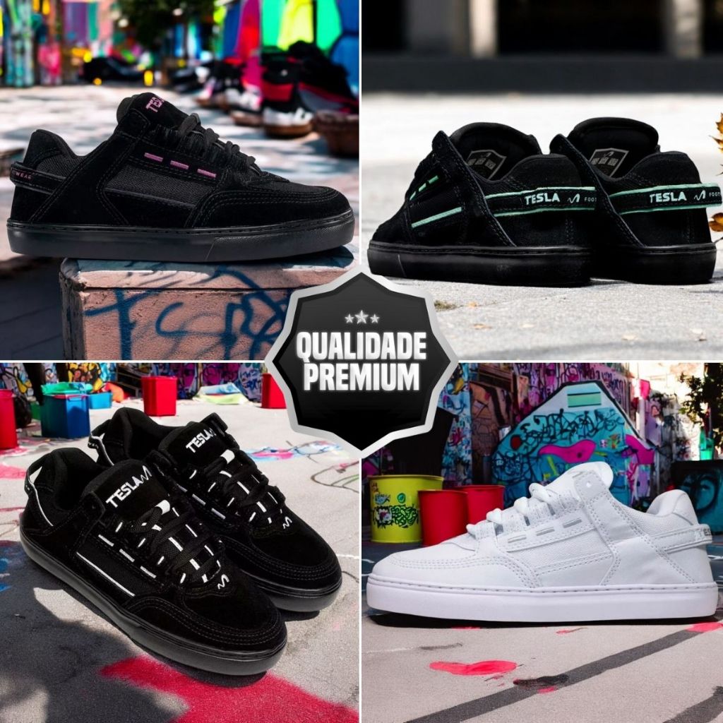 Tênis Tesla Masculino Feminino 34-43 Skate Confortável Envio Rápido - Casual, Skate, Festa Promoção em Oferta na Shopee