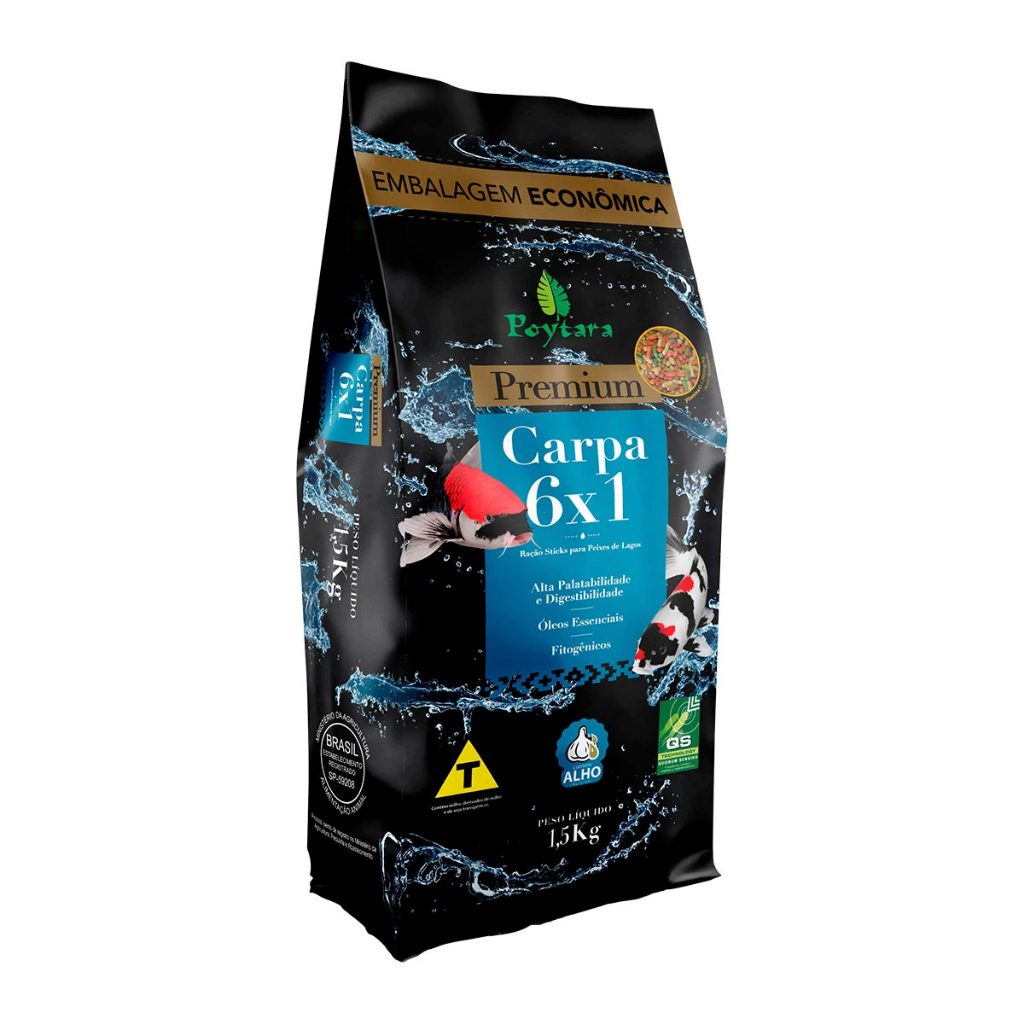 Ração Poytara Carpa Premium 6x1 1,5kg Saco em Oferta na Shopee
