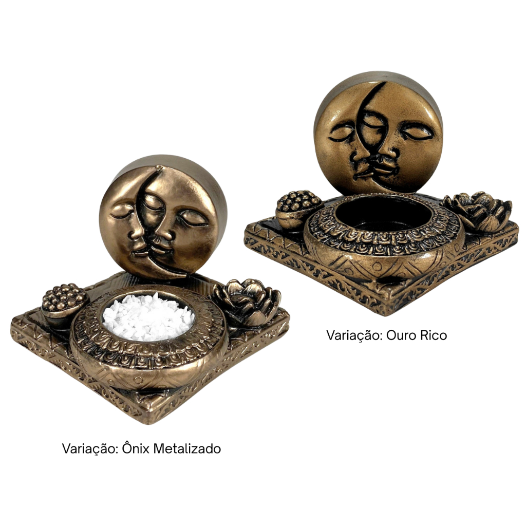 Incensário Sol E Lua Ou Ganesha - Porta Incenso - Suporte Para Incensos