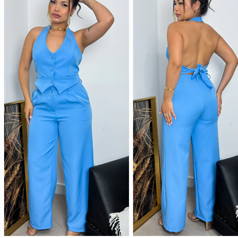CONJUNTO FEMININO COM COLETE NA ALFAIATARIA — imagem 1