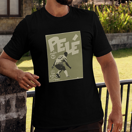 Camiseta Masculina Casual Pelé O Rei do Futebol estilo em homenagem ao eterno camisa 10 do Brasil