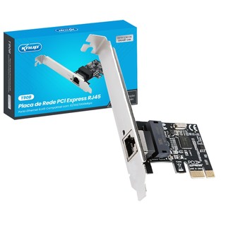 Placa de Rede Pcie Express para RJ45 GIGABIT 10/100/1000 Mbps com LED Indicador Plug In P…