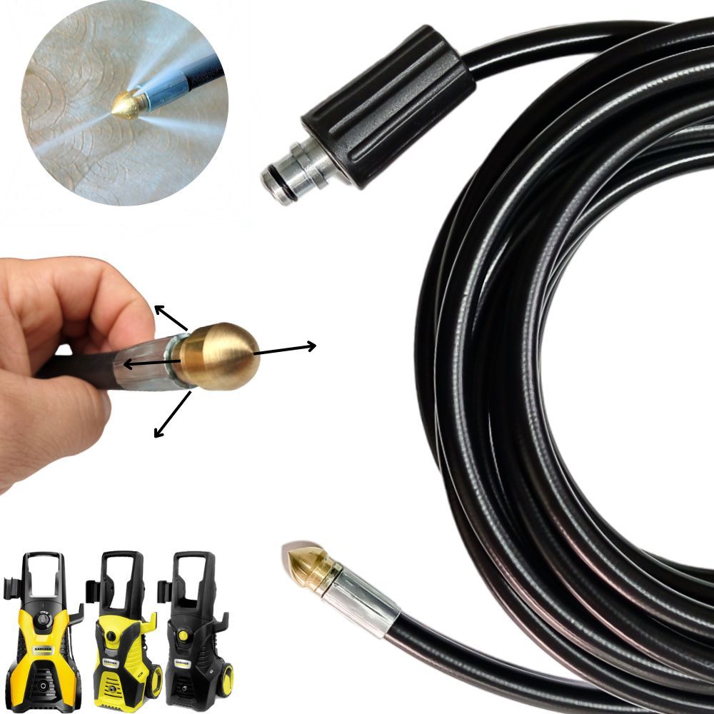 Mangueira Trama De Nylon Desentupidora 4 Jatos Para Lavadoras Karcher em Oferta na Shopee
