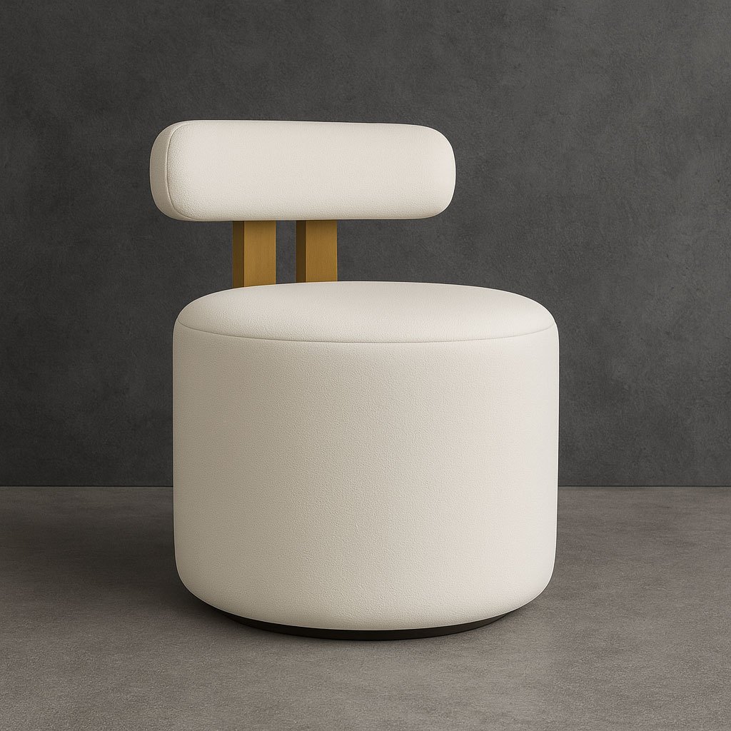 Poltrona Decorativa Organica Almyra -  Tecido Boucle