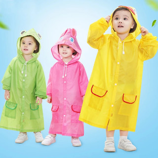 Capa de Chuva Infantil com desenhos fofos com capuz; impermeável