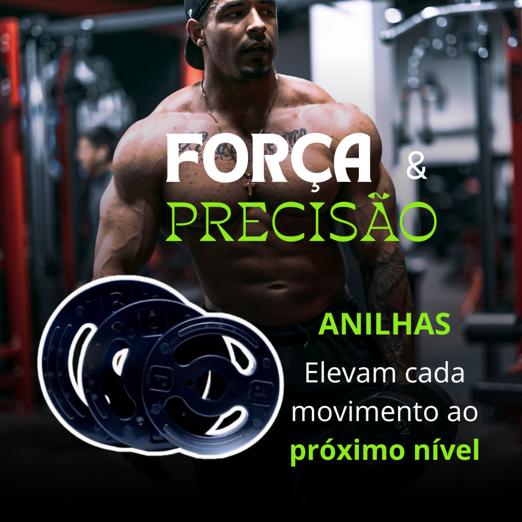 Anilha Revestida Emborrachada Musculação Academia 10/15/20kg Unidade.