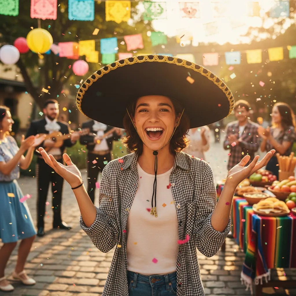 Chapéu Sombrero Mexicano Feltro Preto Grande 55 cm Mariachi  Mexico Halloween Fantasia Tequileiro