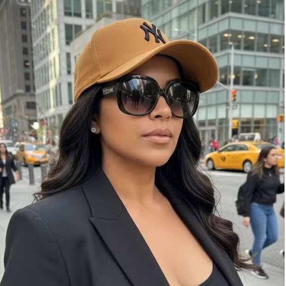 Boné Caramelo Niu Trucker Aba Curva Bordado Preto Unissex Regulagem no Fitão