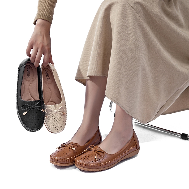 Meijile Mocassin feminino Macio, confortável, respirável e antiderrapante, adequado para uso diário236 em Oferta na Shopee