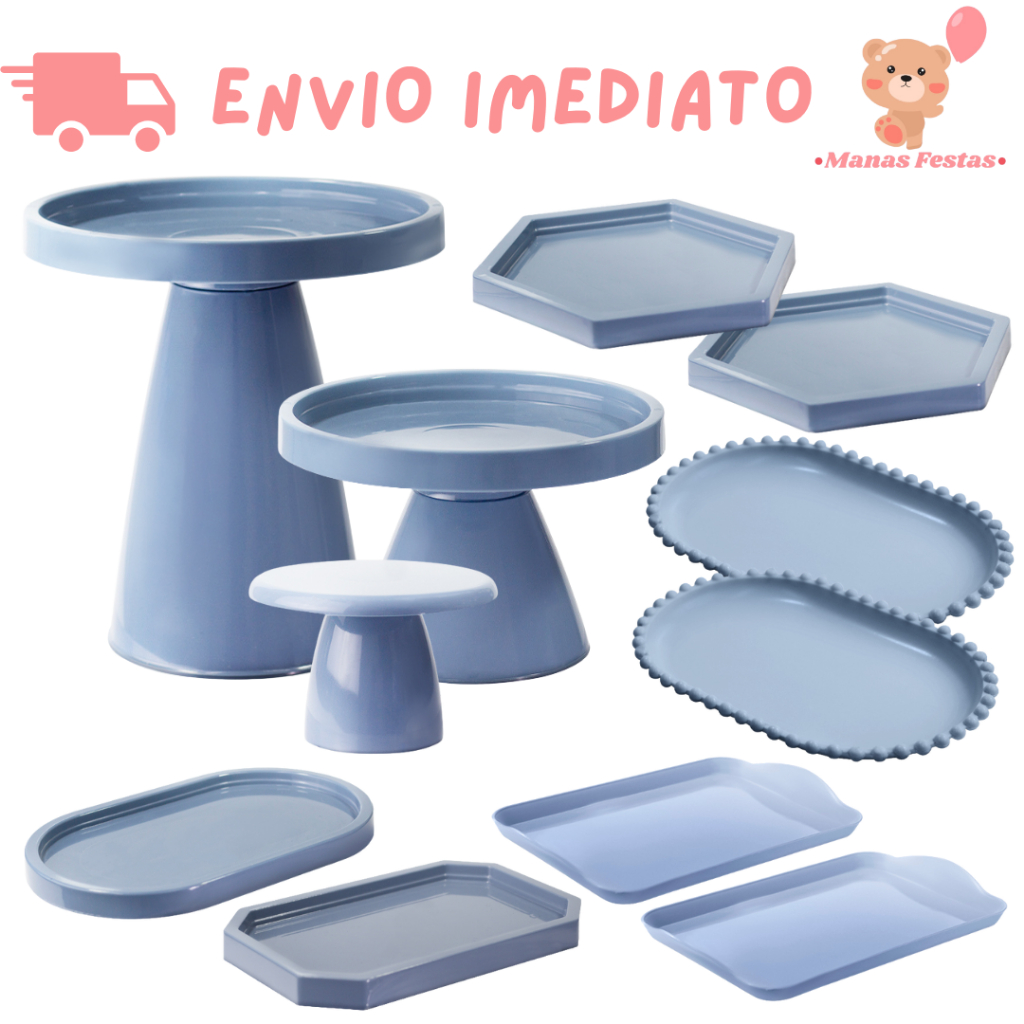 Kit Minimalista 20x20cm e 20x11cm 1 MiniSlim 2 Sextavadinhas 2 Bandeja Oval Perola 1 Mini Lapidada 1 Oval e 2 20x13cm em Oferta na Shopee