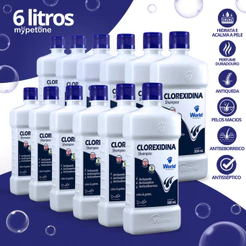 Kit 12 Shampoo World Veterinária Dug's Clorexidina Cães & Gatos - 500 mL
