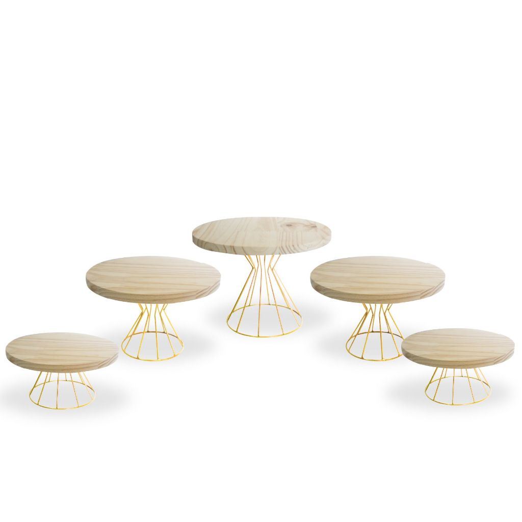 KIT BOLEIRA E DOCEIRAS FESTA , ARAMADO, MADEIRA PINUS em Oferta na Shopee