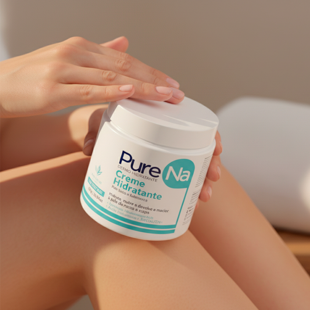 Creme Hidratante Facial e Corporal PureNa 455ml Textura Cremosa Sem Perfume Peles Secas Extrassecas em Oferta na Shopee