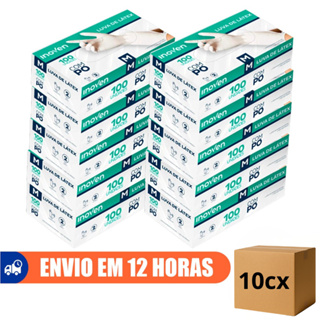 Luva de Látex Descartável Branca Com Pó 1000un Inoven em Oferta na Shopee