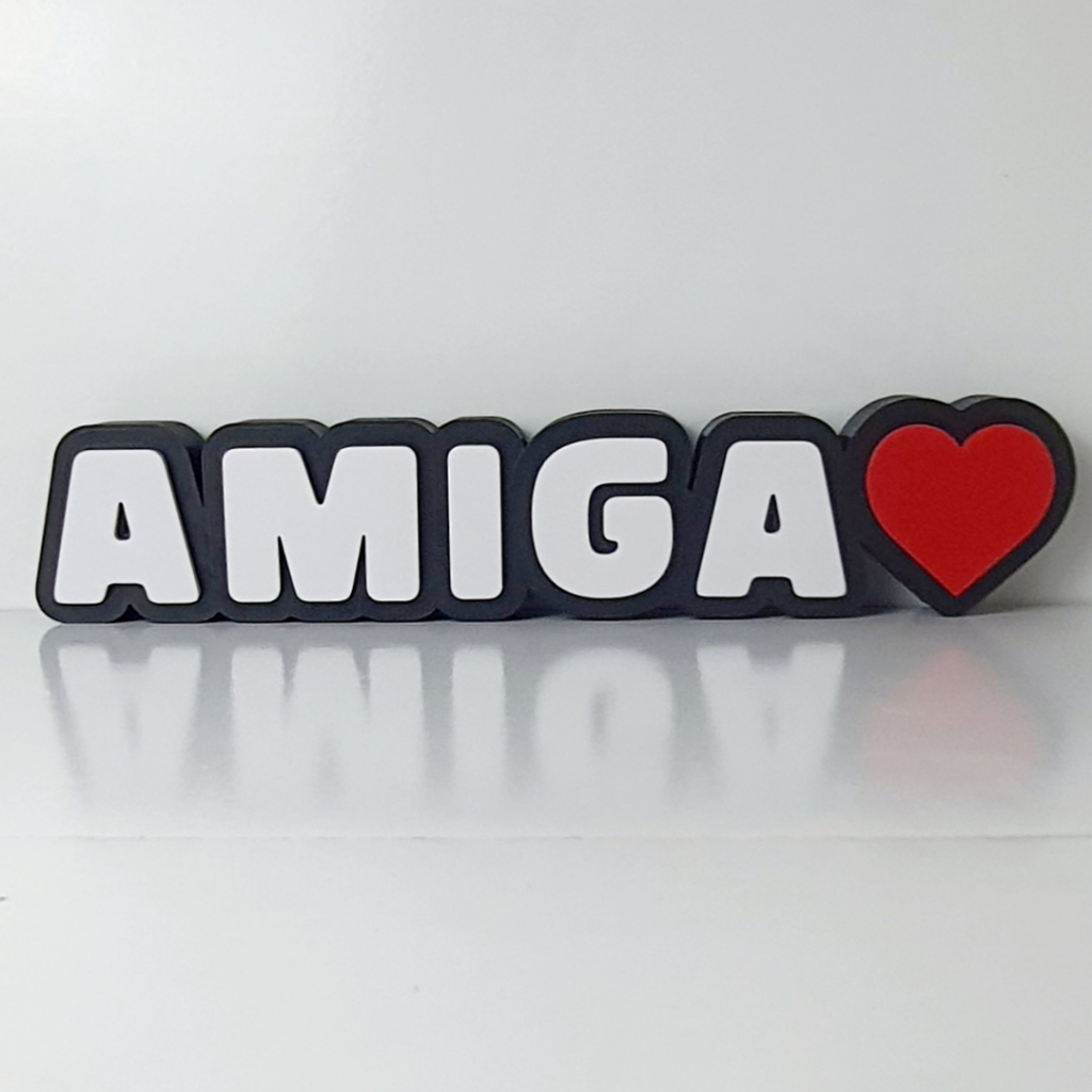 Placa Decorativa Amiga Te Amo Coração Com letras 3D  Decoração / Enfeite / Presente Para a Amiga