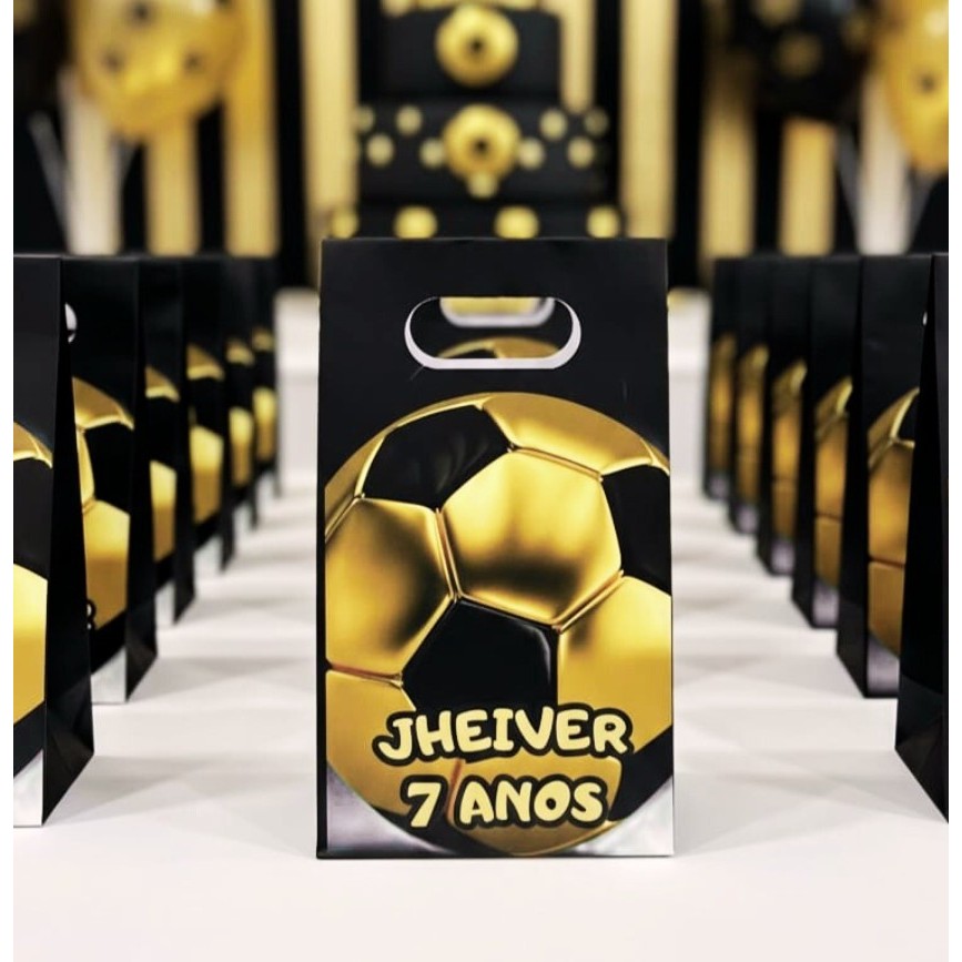 Lembrancinhas Sacolinhas Personalizadas FUTEBOL B em Oferta na Shopee