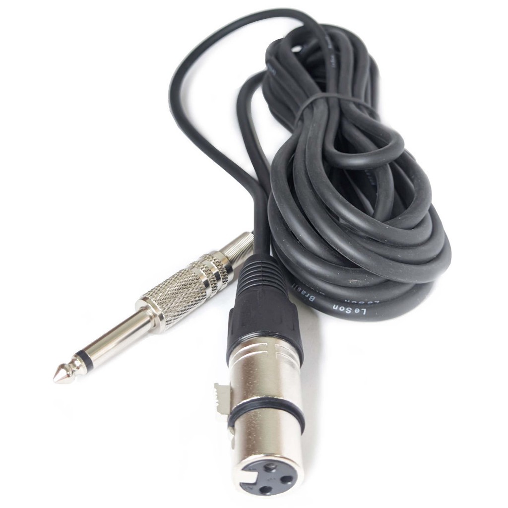 Cabo Microfone E Violão Mono Xlr / P10 3 Metros Leson em Oferta na Shopee