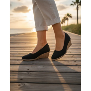 Sandálias Plataforma Scarpin Espadrille Casual Feminina em Oferta na Shopee