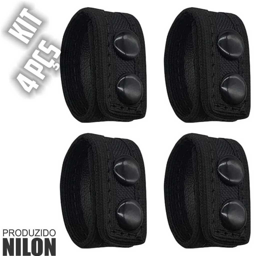 Kit com 4 Unidades Presilhas Belt Keeper em Nilon - Fixação em Cinto.
