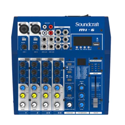 Mesa De Som Profissional Soundcraft 6 canais Mi-6 Series Console Original Mi6 Bluetooth USB