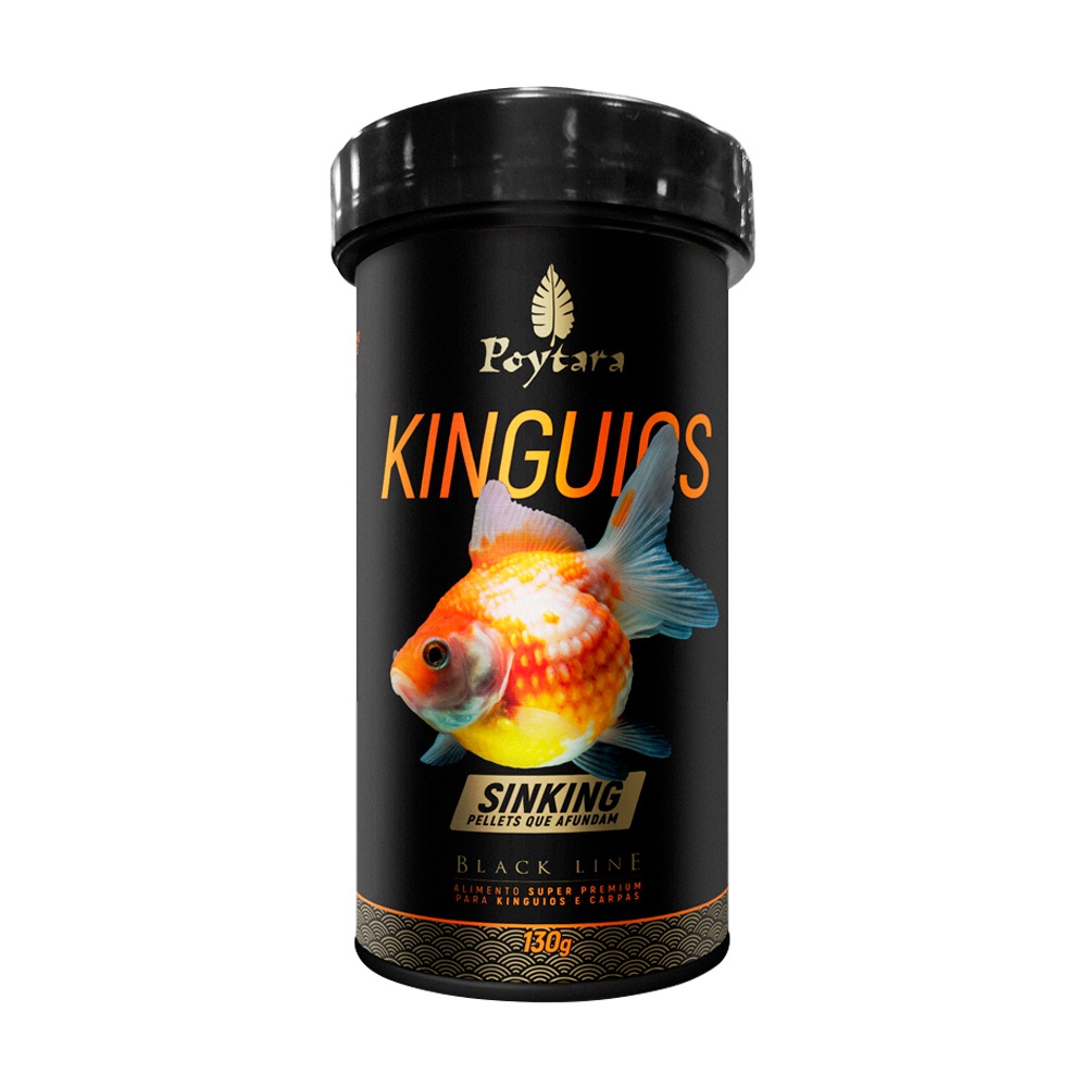 Ração Peixes Poytara Kinguios Sinking Black Line 130g em Oferta na Shopee