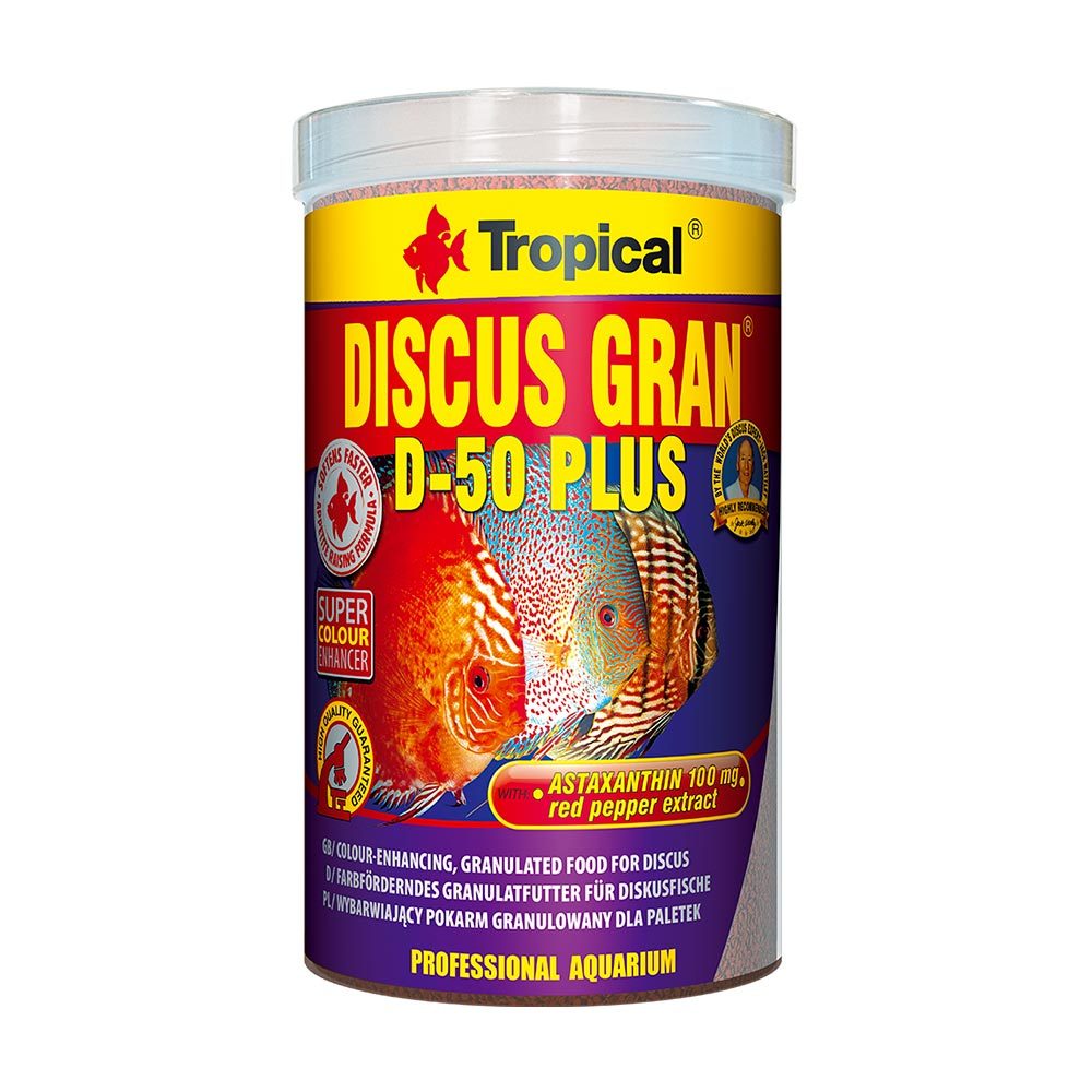Ração Tropical Discus Gran D-50 Plus para Peixes 44g