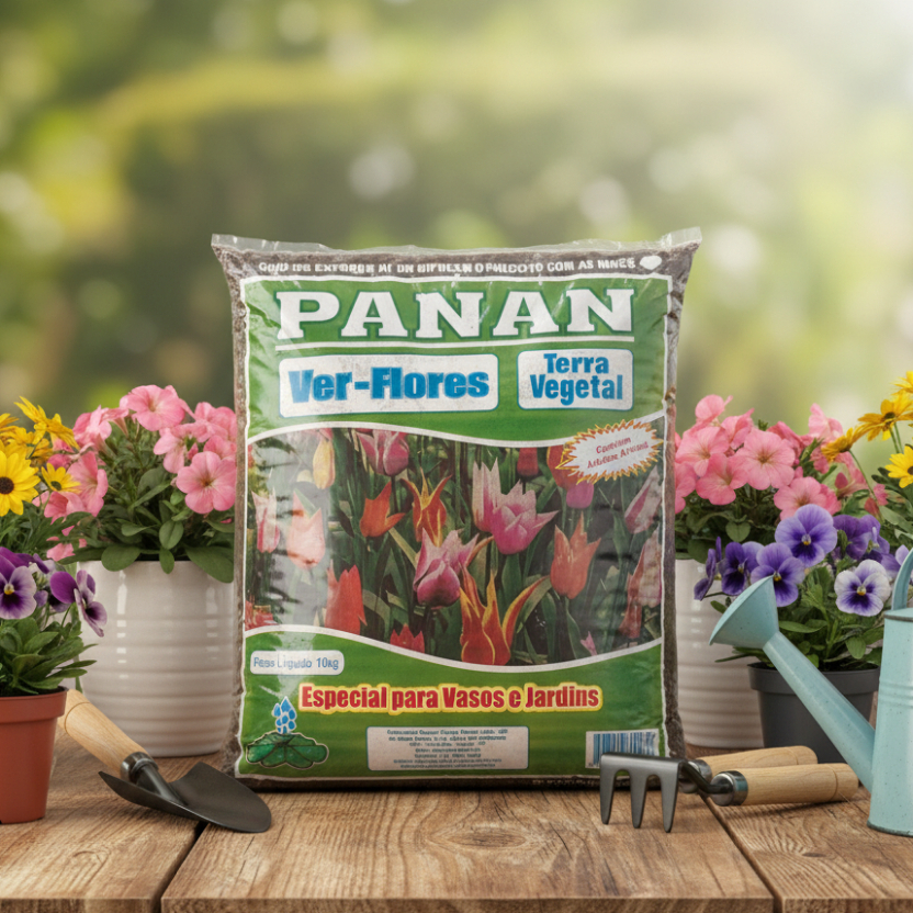 Terra Vegetal Orgânica Adubada com Húmus até 20KG em Oferta na Shopee