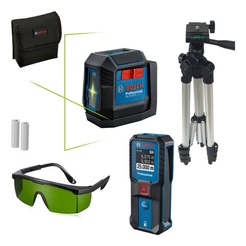 Kit Nível Laser Verde Bosch GLL 12-22 G + Trena Bosch GLM 25-23 + Tripé 102cm + Óculos