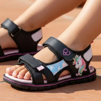 Sandália Infantil Ortopasso Cinderela Menina Unicórnio Fofo Moda Colorida Confortável Macia Leve em Oferta na Shopee