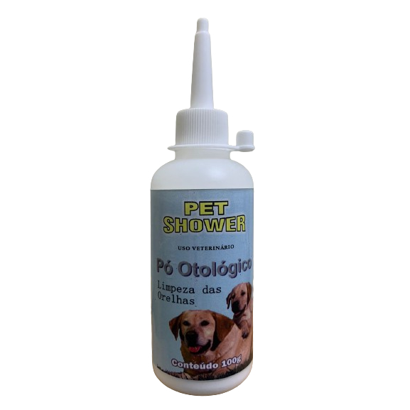 Pó Otológico 100g Pet Shower - Secante de Orelhas Pet