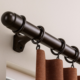 Kit Varão Para Cortina Simples de 1 Metro até 2,40 Metros 19mm com Ponteira e Suporte em Oferta na Shopee