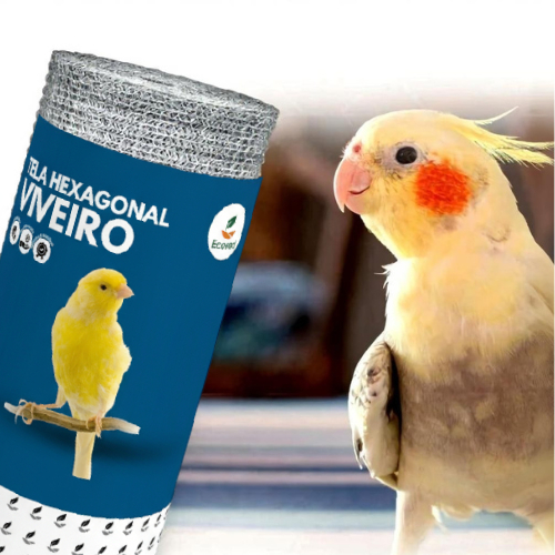 Tela Viveiro Cercado  P/ Pássaros 1,00 Metro Fio 24 - 50 Até 15 Metros