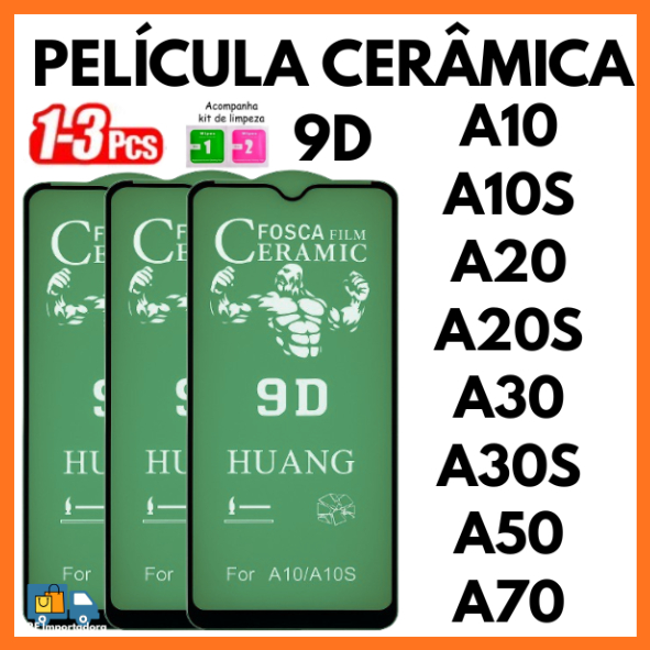 Película De Cerâmica Flexível Hidrogel 3D/9D Para Samsung A10 A10S A20 A20S A30 A30S A50 A70