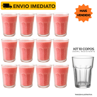 Jogo 10 Copos 400ml Bristol Long Drink Vidro Grosso Bar Restaurante Buffet em Oferta na Shopee