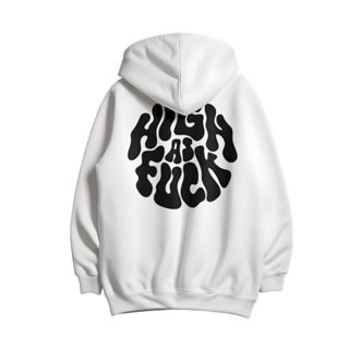 Moletom Canguru Unissex High as Fuck Blusa Frio Com bolso Capuz Casaco Feminino Masculino Algodão 38
