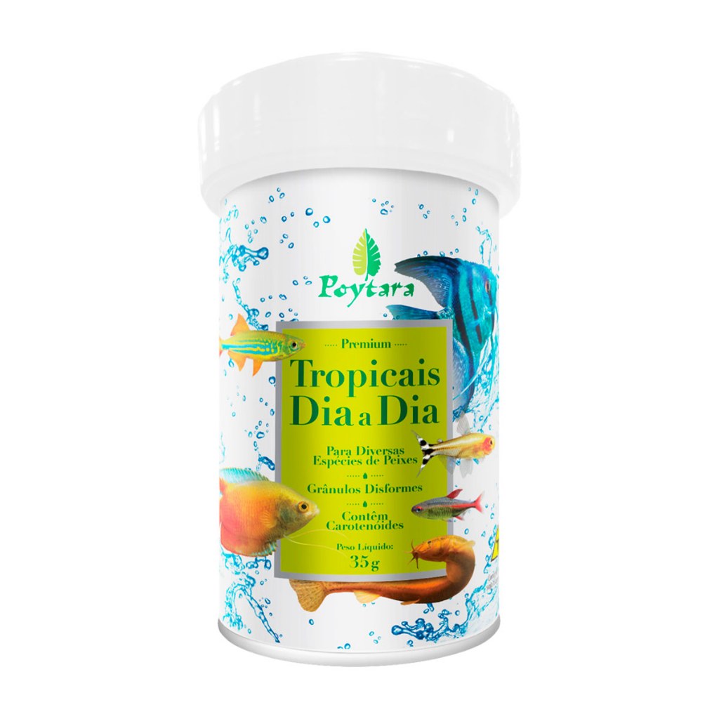Raçao Poytara Tropicais Dia A Dia 35g Peixes Aquario em Oferta na Shopee