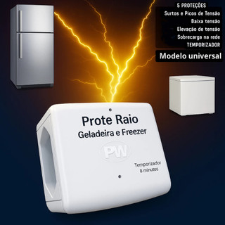 Protetor ORIGINAL Contra Raios surtos picos de energia oscilações de rede p/ Geladeira e Freezer
