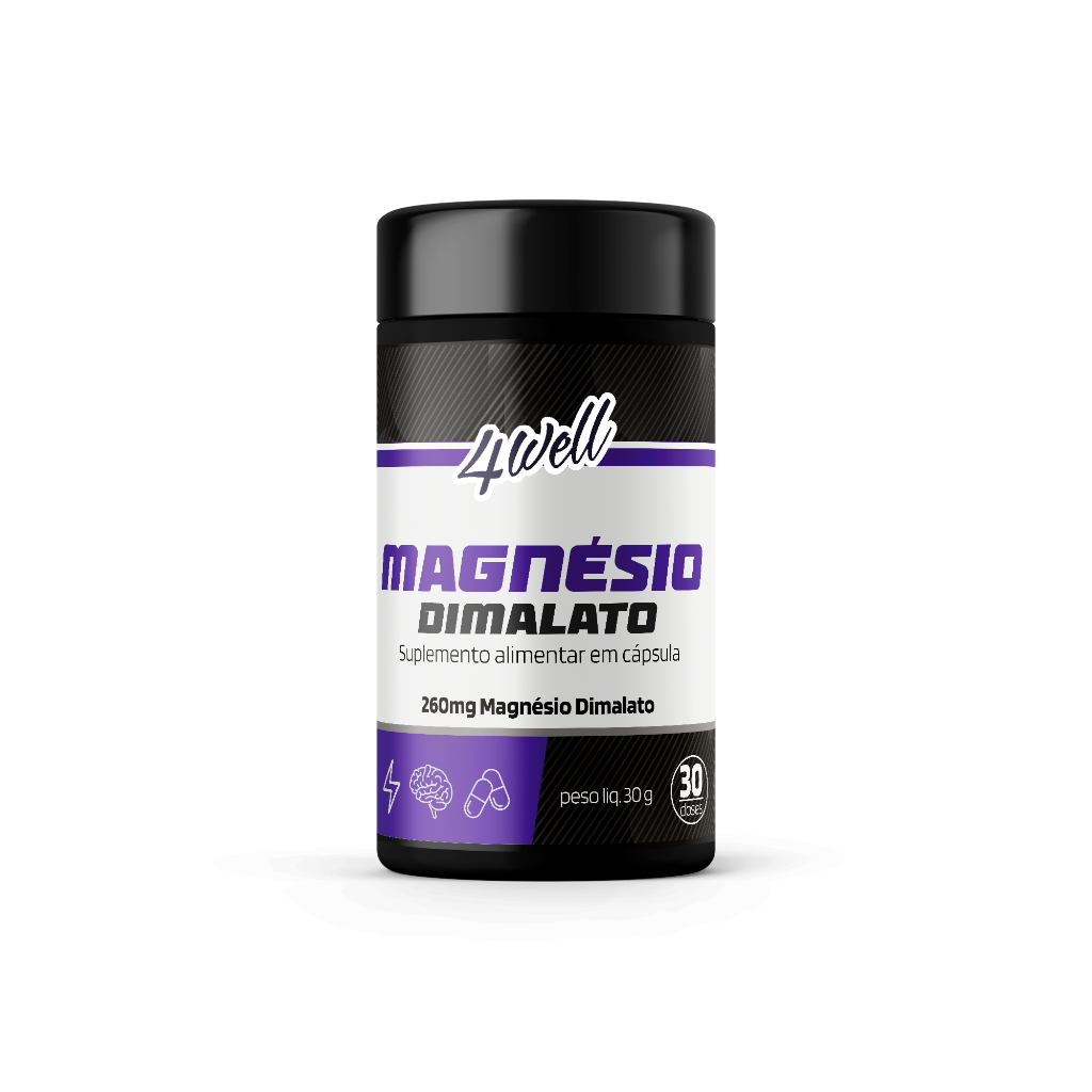 Magnésio Dimalato 4well 260mg - 60 cápsulas em Oferta na Shopee