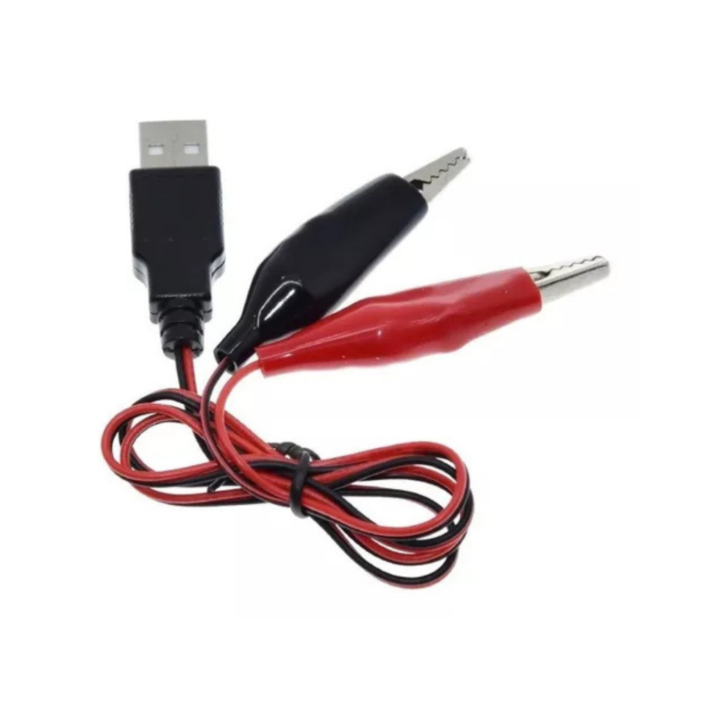 Cabo Usb Com Garra Jacaré Emborrachada [ Código 537 ]