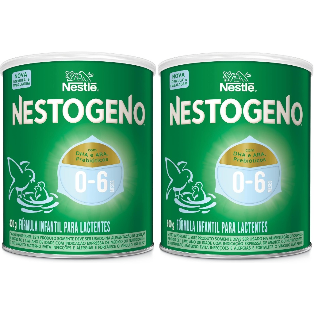 Kit 2 Latas Nestogeno 0 a 6 Meses 800g cada EQ.1 em Oferta na Shopee