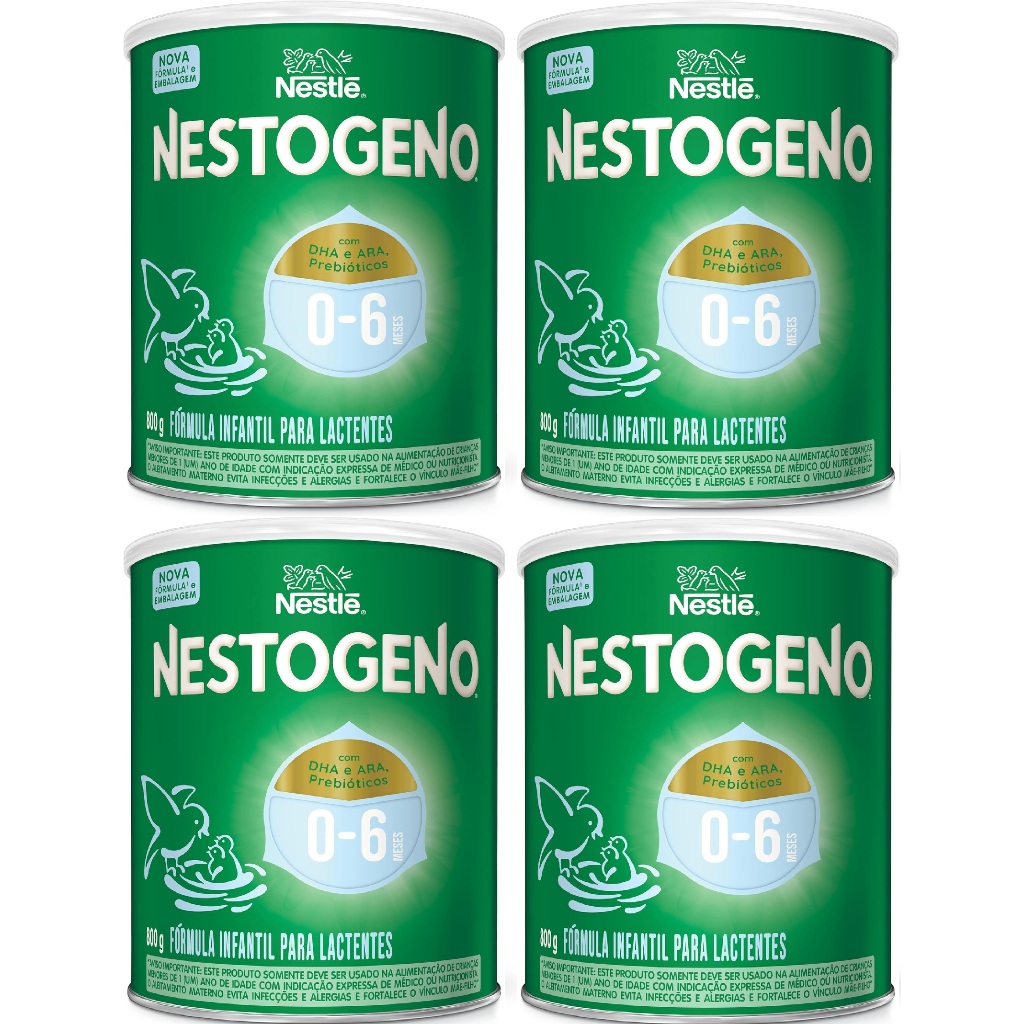 Kit 4 Latas Nestogeno 0 a 6 Meses 800g cada EQ.1