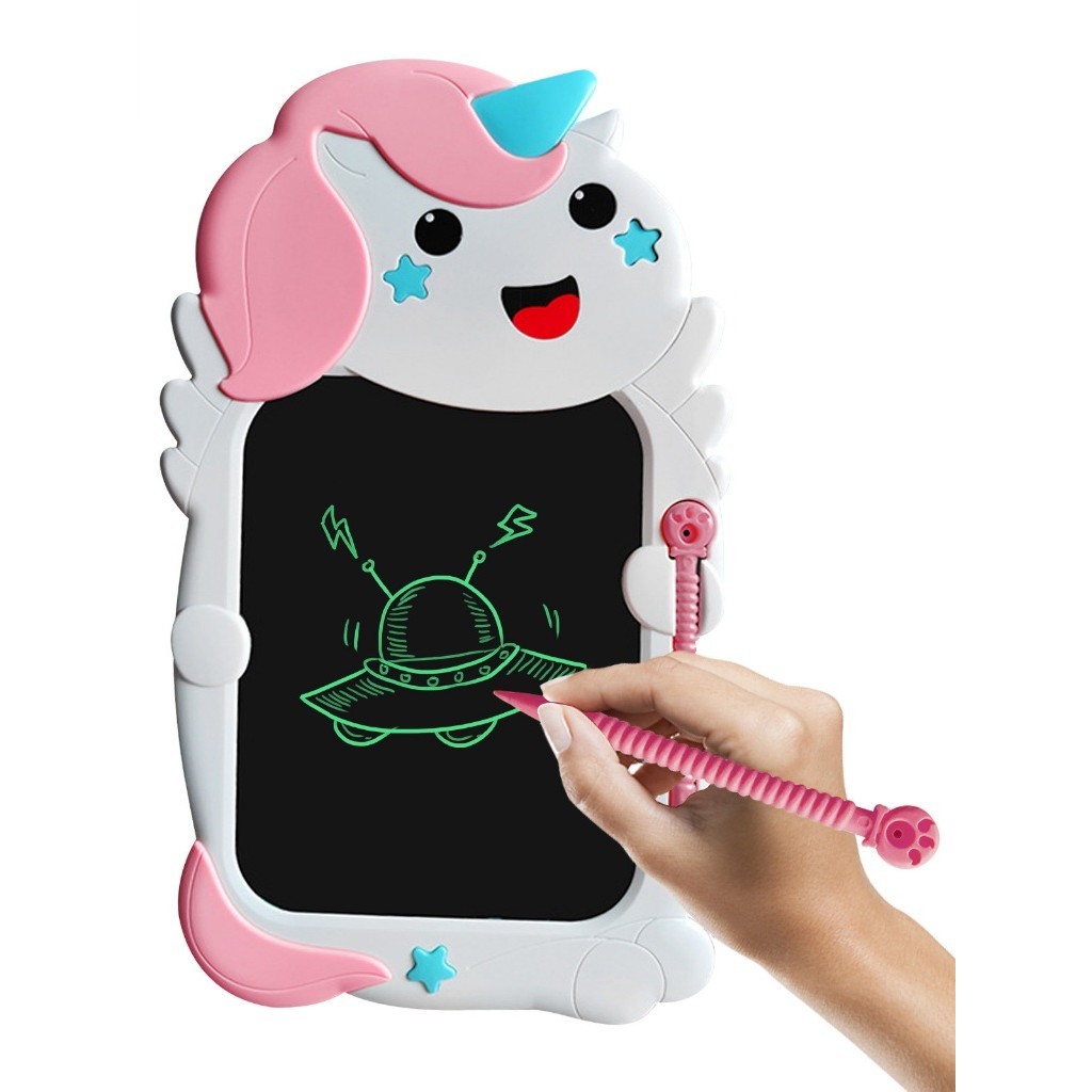 Lousa Mágica Infantil Digital LCD Unicórnio, Caneta Magnética, Brinquedo Educativo para Crianças em Oferta na Shopee