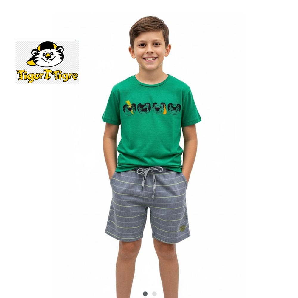 Conjunto Infantil Menino Verão Tigor T Tigre Original