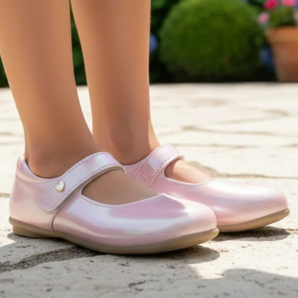 Sapatilha Infantil Love Menina Holográfico Fashion Moda Feminino Prateado Perolado Festa Casamento em Oferta na Shopee